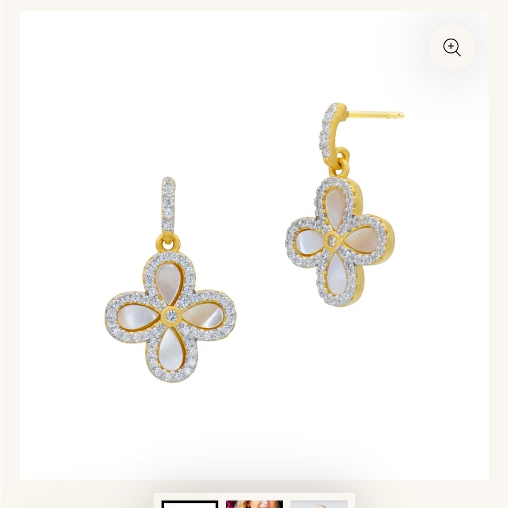 FRIEDA ROTHMAN NWOT BLOSSOMING BRILLIANCE DROP EARRINGS